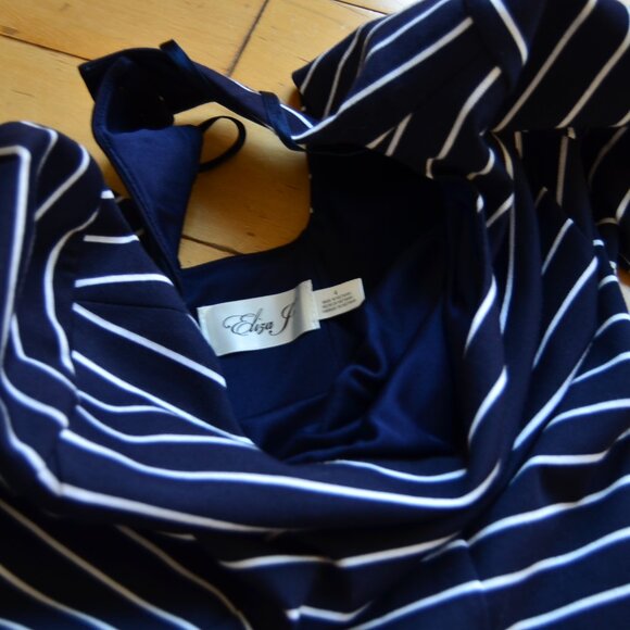 NWT Eliza J Stripe Ponte Knit Dress Size 4 - Picture 9 of 15